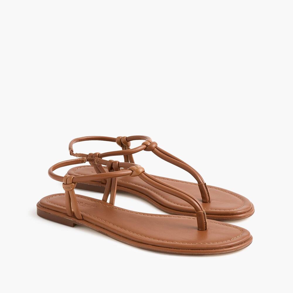 NWT J Crew Factory Knotted Thong Sandals Cedar Wood Size 8
